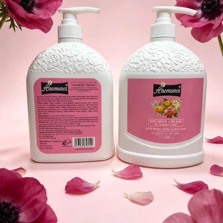 Sữa tắm Anemones Shower Cream 1200ml dưỡng ẩm làm sạch da hương hoa dịu nhẹ