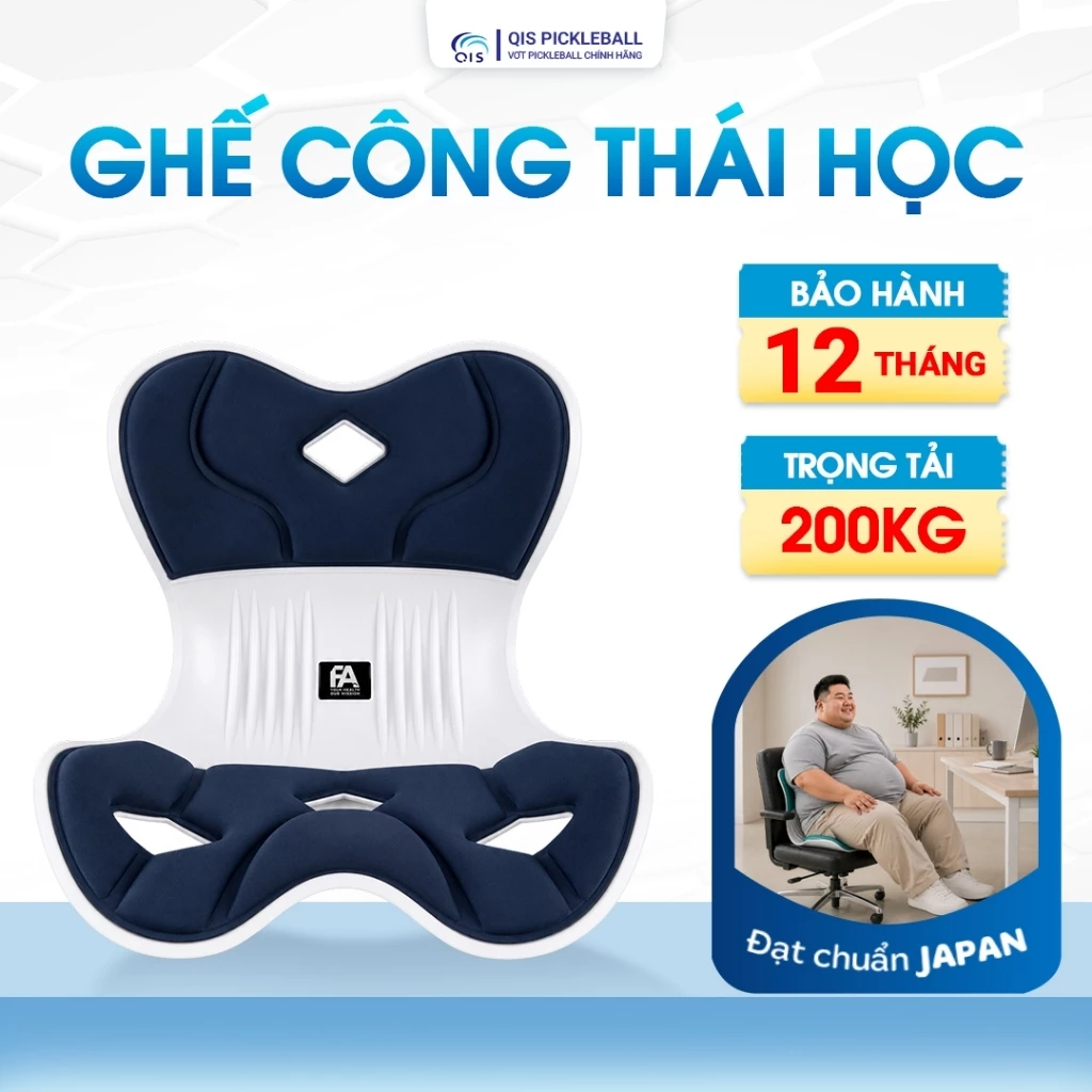 Ghế Công Thái Học Tựa Lưng  FA Bản Cao Cấp Chống Gù Lưng, Chỉnh Dáng Ngồi, Giảm Đau Cột Sống