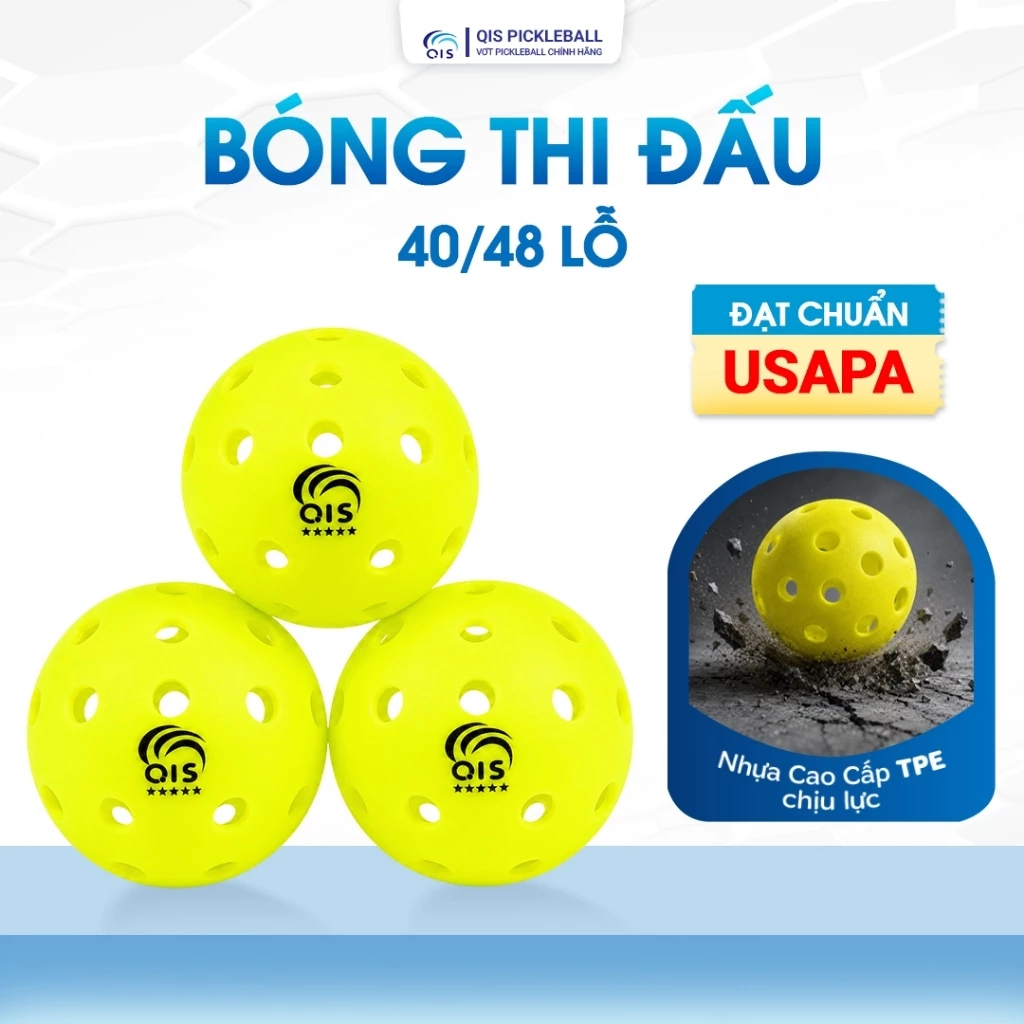 Bóng Pickleball Thi Đấu QIS Chính Hãng Chuẩn USA Chất Liệu Cao Cấp Bền Nảy Tốt