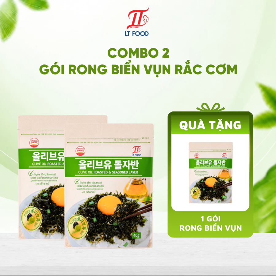 [MUA 2 GÓI TẶNG 1 GÓI] Combo 2 Gói Rong Biển Vụn Rắc Cơm Hàn Quốc 40g | Rong Biển Ăn Liền Trộn Cơm