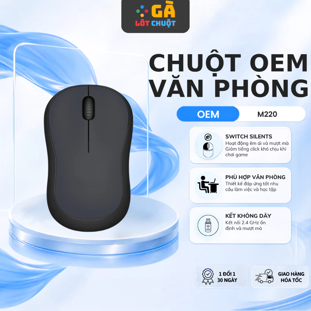Chuột không dây ,chuột máy tính wireless 2.4G không dây Silent phù hợp văn phòng, laptop
