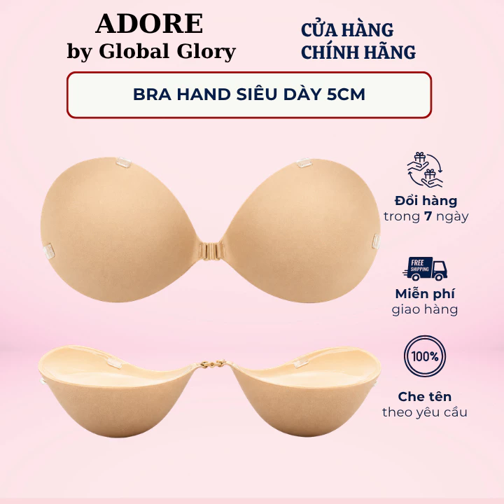 Bra Dán Nâng Ngực Adore, Bản Siêu dày 5cm Nâng Tự Nhiên, Tạo Khe Chống Tụt Không Dây