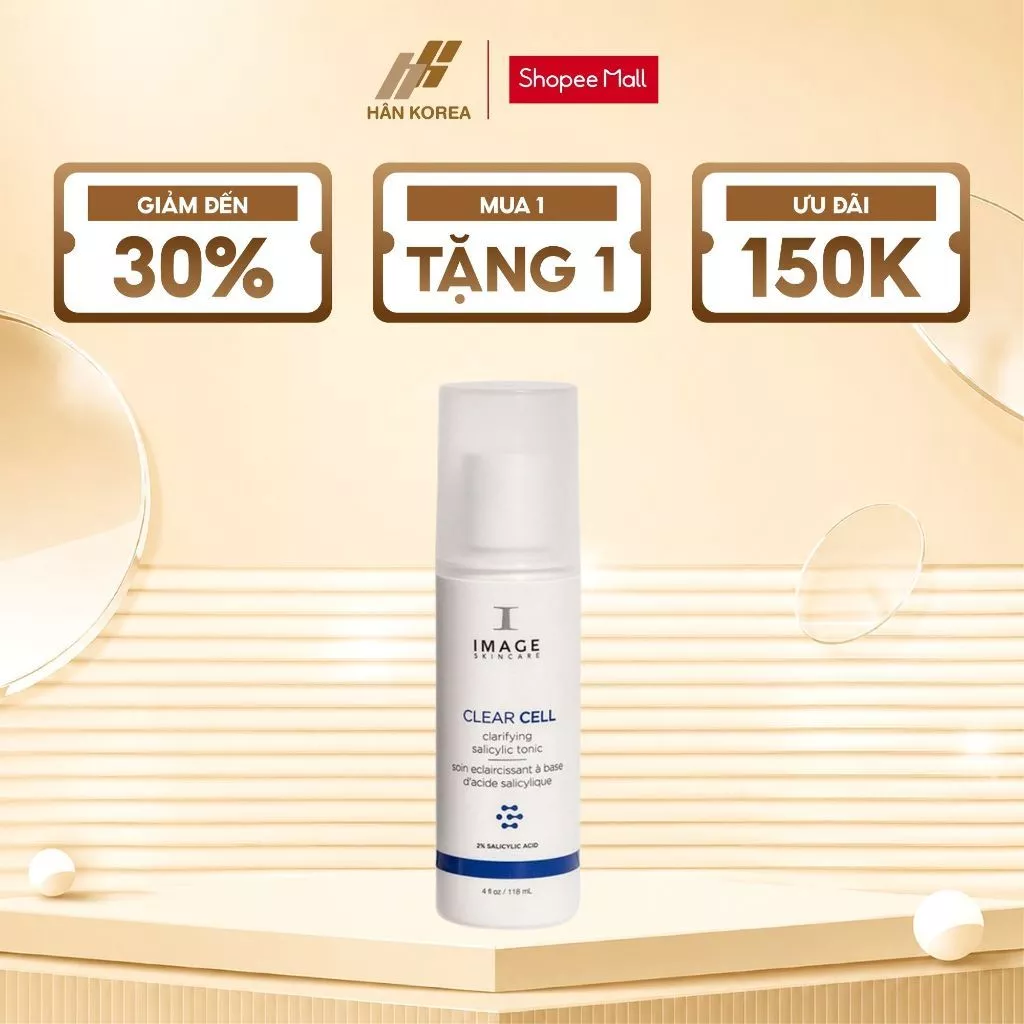 Toner BHA 2% IMAGE Clear Cell 118ml – Nước Cân Bằng Da Dầu Mụn, Hỗ Trợ Làm Sạch Lỗ Chân Lông | C525