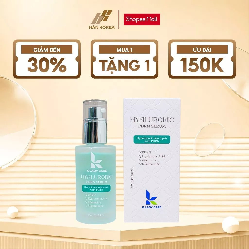 Serum Cấp Nước K Lady Care Hyaluronic PDRN 50ML, Tinh Chất Phục Hồi, Dưỡng Ẩm Cho Da Treatment - A7