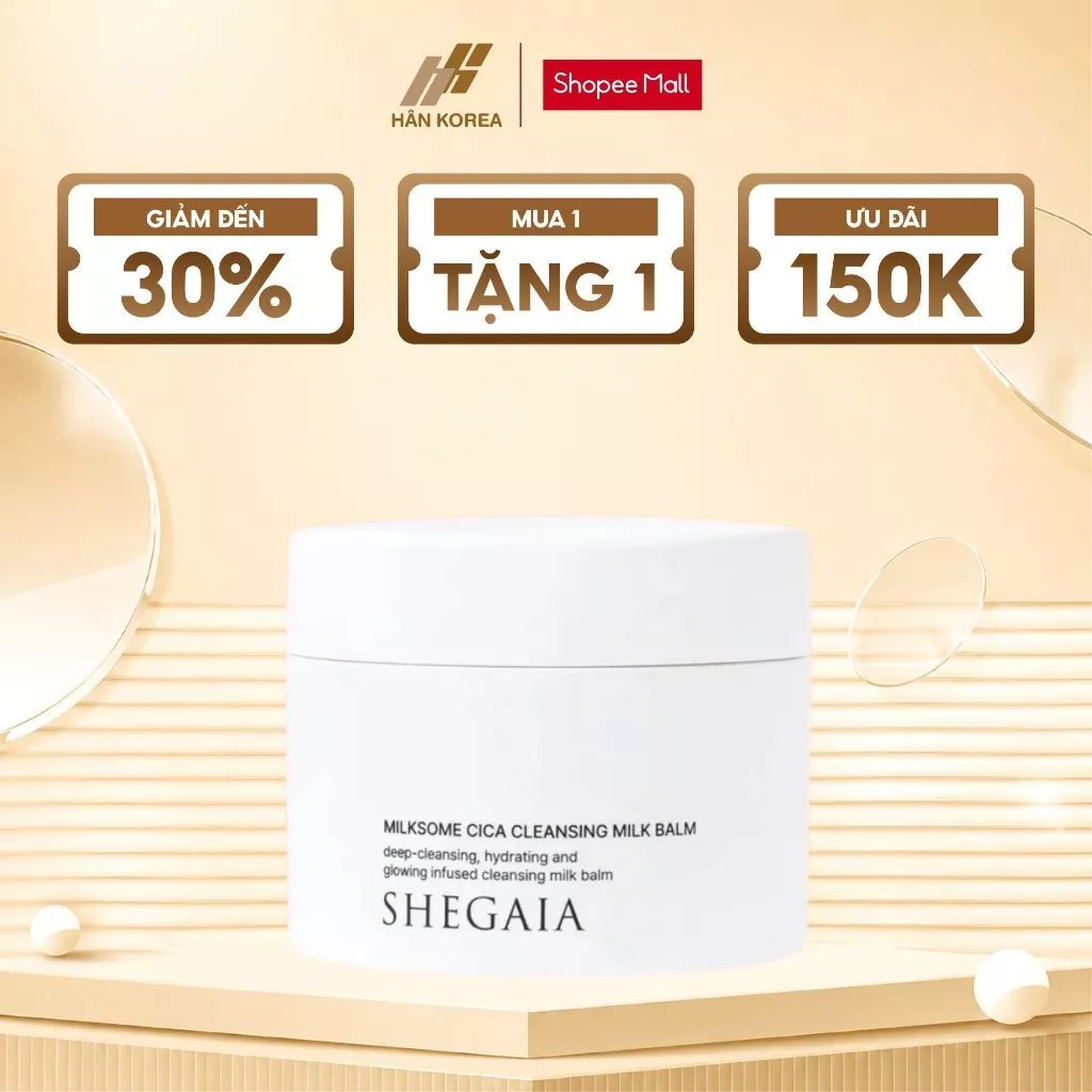 Sáp Tẩy Trang Shegaia Milksome Cica Cleansing Milk Balm 100g – Dịu Nhẹ & Làm Sạch Sâu - C498