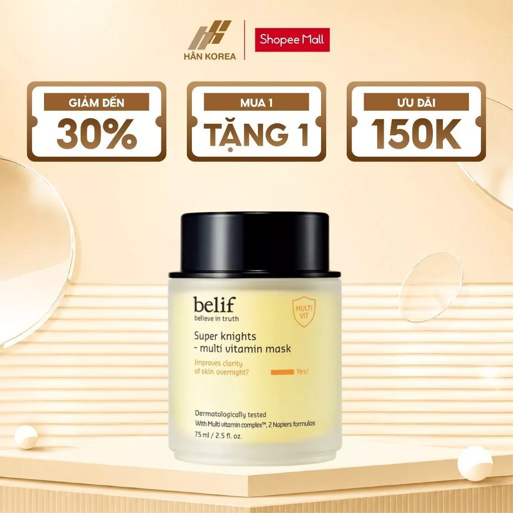 Mặt Nạ Ngủ Belif Multi Vitamin Mask 75ml – Dưỡng Ẩm, Cấp Nước, Hỗ Trợ Làm Sáng Da | C17