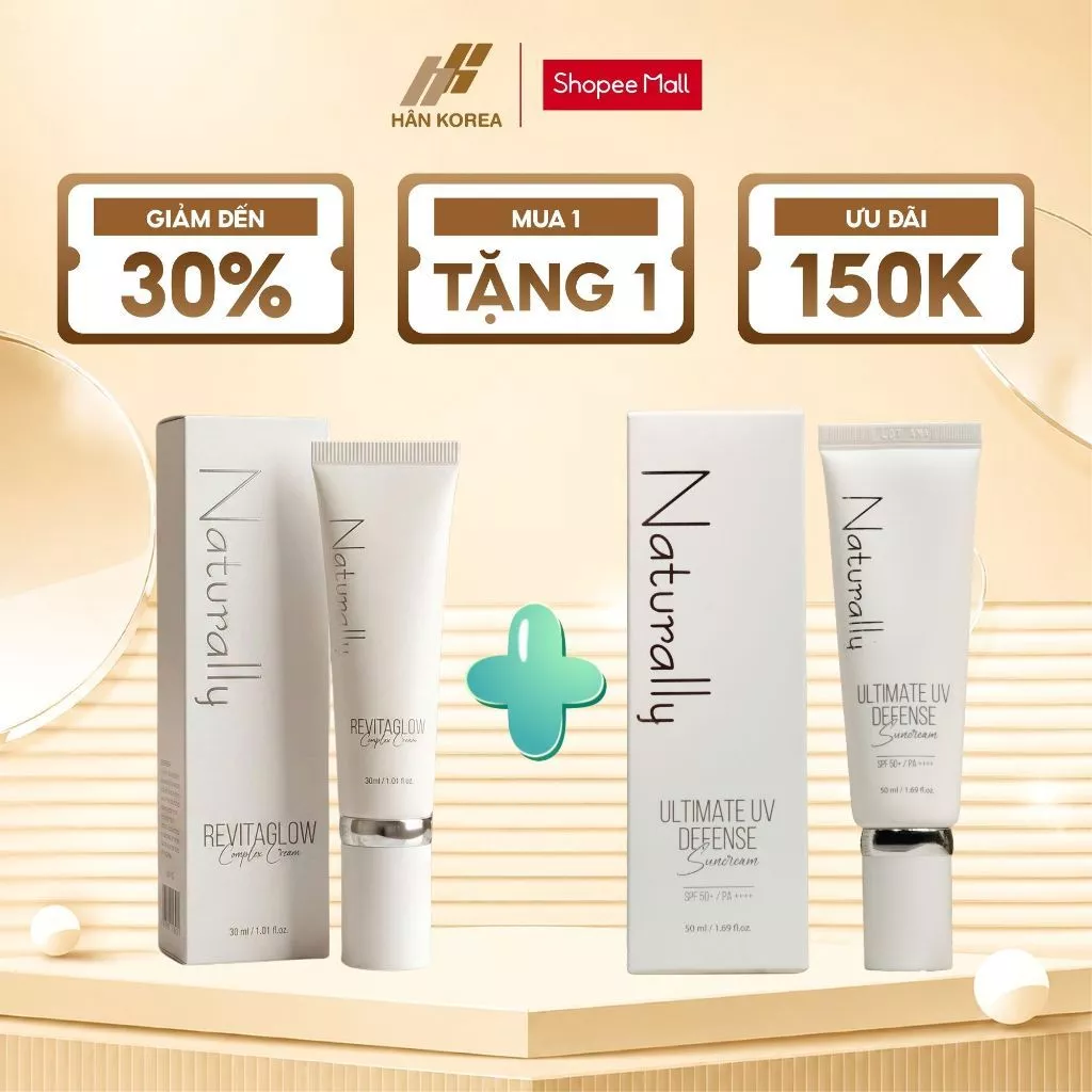 Combo Kem Dưỡng Tái Định Vị Naturally (tặng Kem chống nắng Naturally Ultimate) - B41