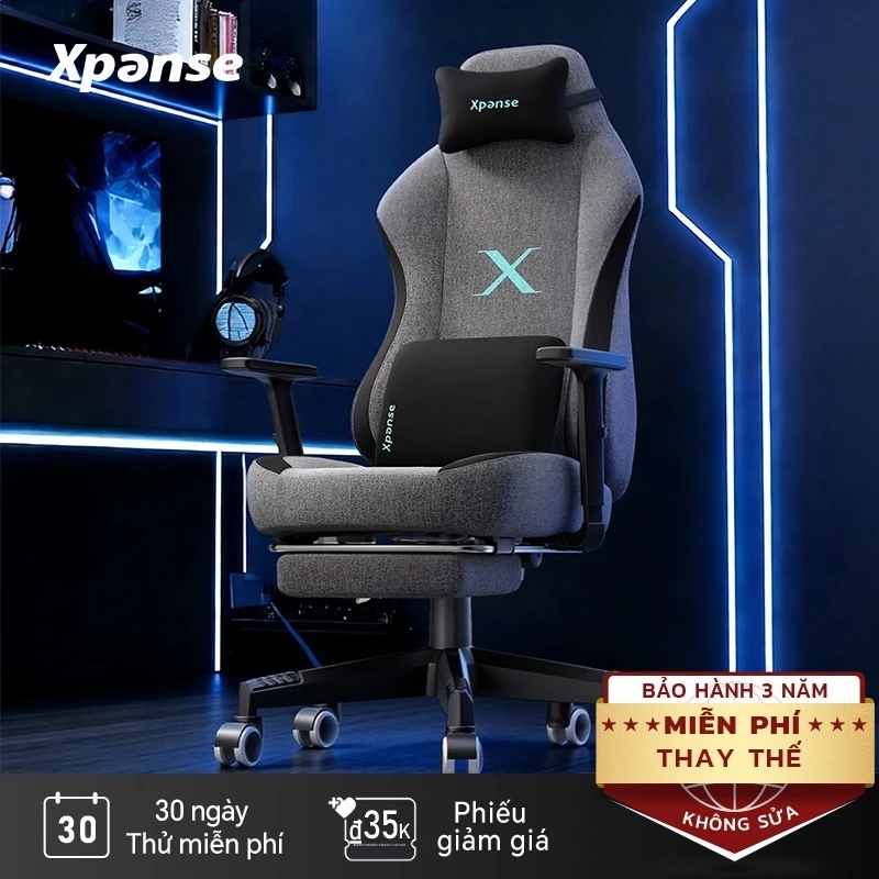 Gàn game gaming Xpanse X3 vải Nano-Tech, có đệm không cánh nâng cấp, ghế văn phòng ghế làm việc