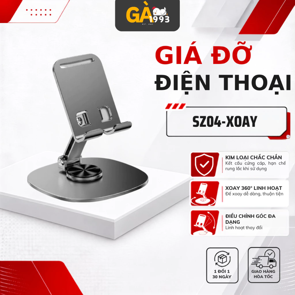 Giá đỡ điện thoại  kim loại gấp gọn tiện dụng phù hợp cho điện thoại 9inch trở xuống