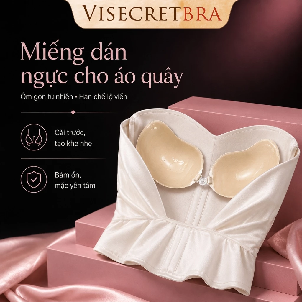 Bra Dán Cài Trước Áo Dán Xoài Đệm Mỏng Vải Thoáng Khí Keo Silicon Tái Sử Dụng Nhiều Lần Mặc Bikini Mùa Hè -- A-VN260357