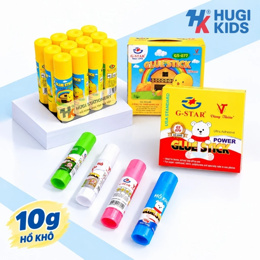 Combo 2/4/12 Cây Hồ Khô Gstar – Keo Dán Giấy Nhanh Khô, Tiện Dùng Cho Học Sinh