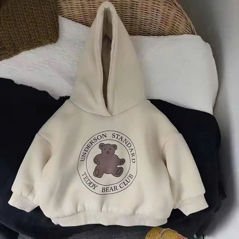 [8–22kg]-COMIMO Áo Nỉ Có Mũ Cho Bé Trai Bé Gái | Áo Hoodie Trẻ Em Nỉ Bông Mềm Mại Thu Đông in gấu