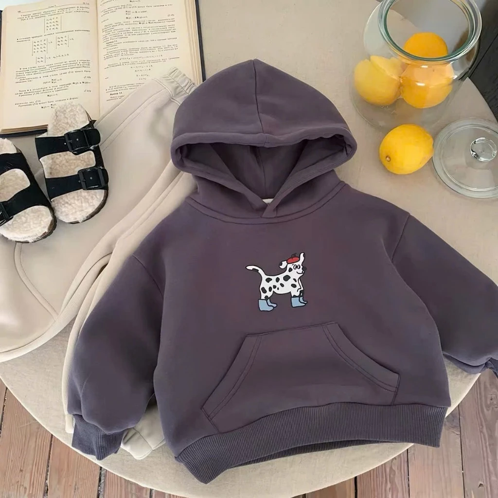 [8–22kg]-COMIMO Áo Nỉ Có Mũ Cho Bé Trai Bé Gái | Áo Hoodie Trẻ Em Nỉ Bông Mềm Mại in họa tiết ngựa