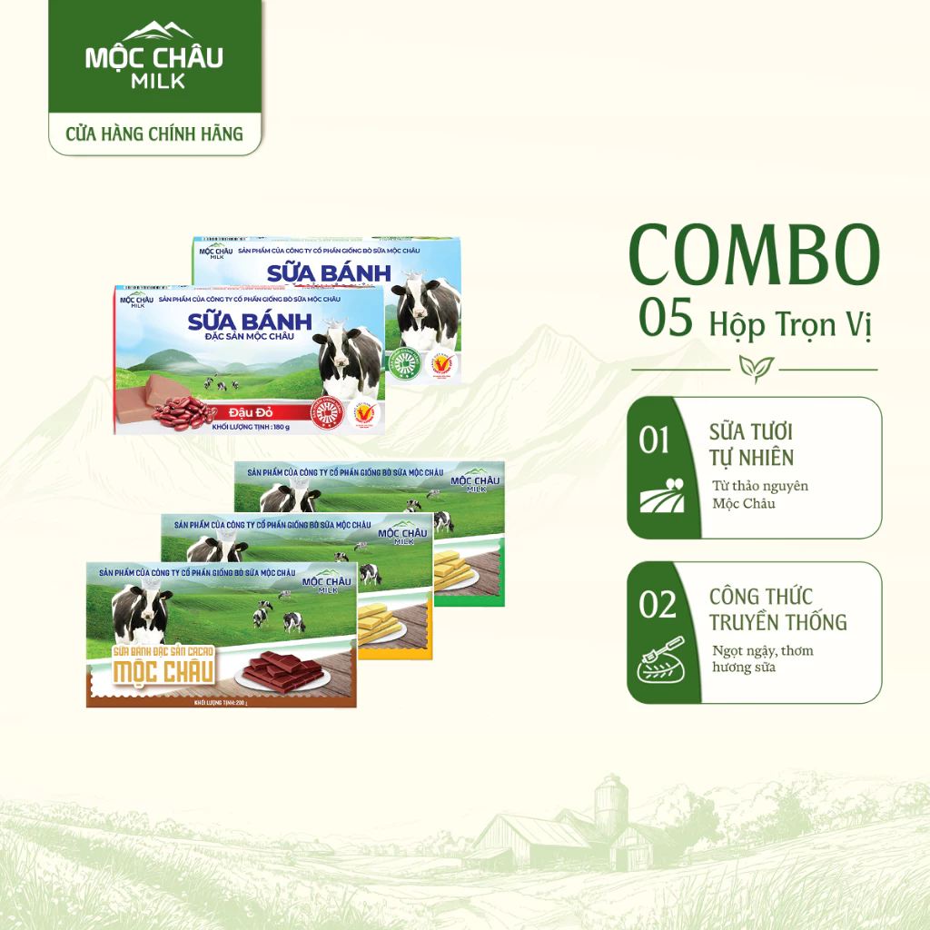 Bánh Sữa Cô Đặc Nguyên Chất Mộc Châu Milk