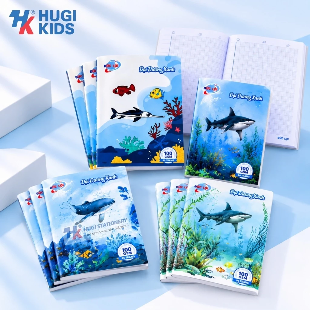 Combo 5/10 Quyển Vở Ô Ly 96 Trang – Giấy Dày 100gsm, Chống Lem, Chống Chói (Mẫu ngẫu nhiên)