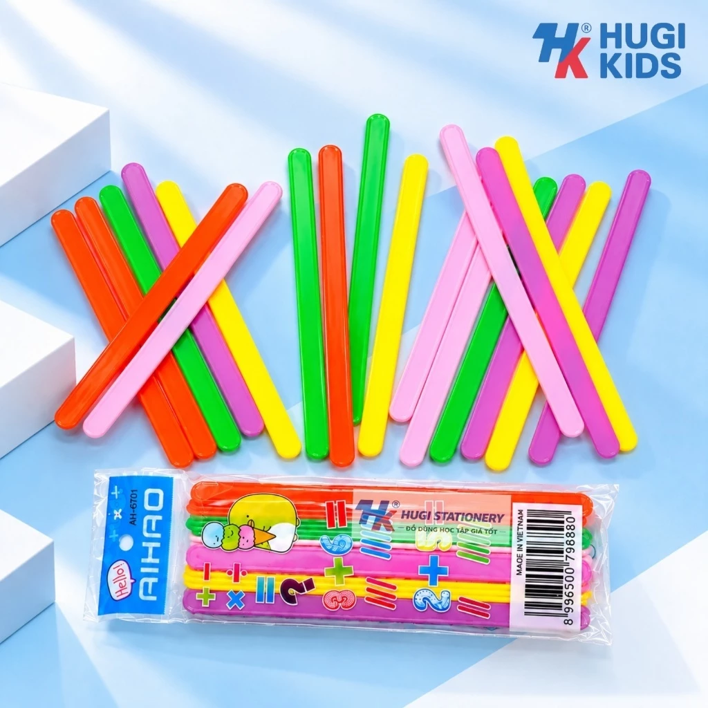 Bộ 20 Que Tính Aihao – Dụng Cụ Học Toán, Tập Đếm Cho Bé