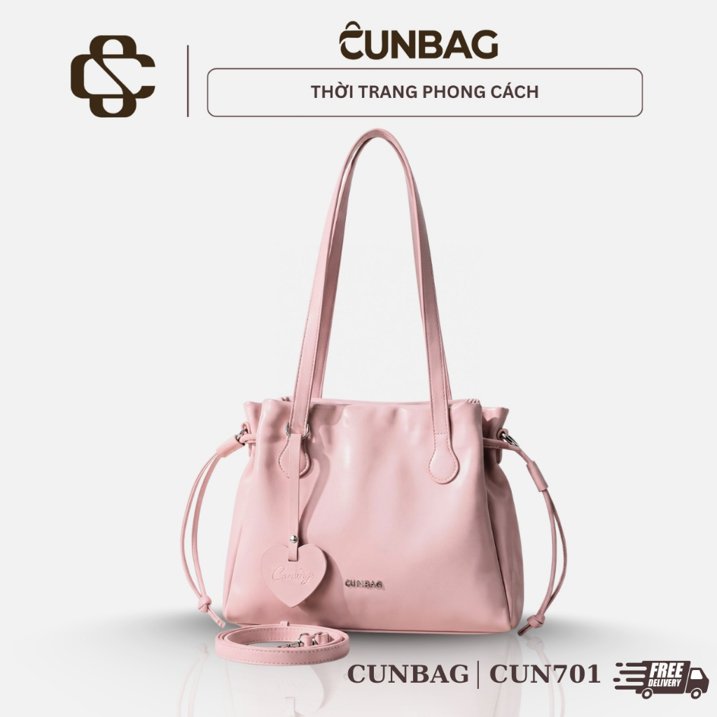 Túi Xách Nữ Dây Rút Da Bóng Cao Cấp Quai Dài Đeo Vai Phong Cách Hàn Quốc Thanh…