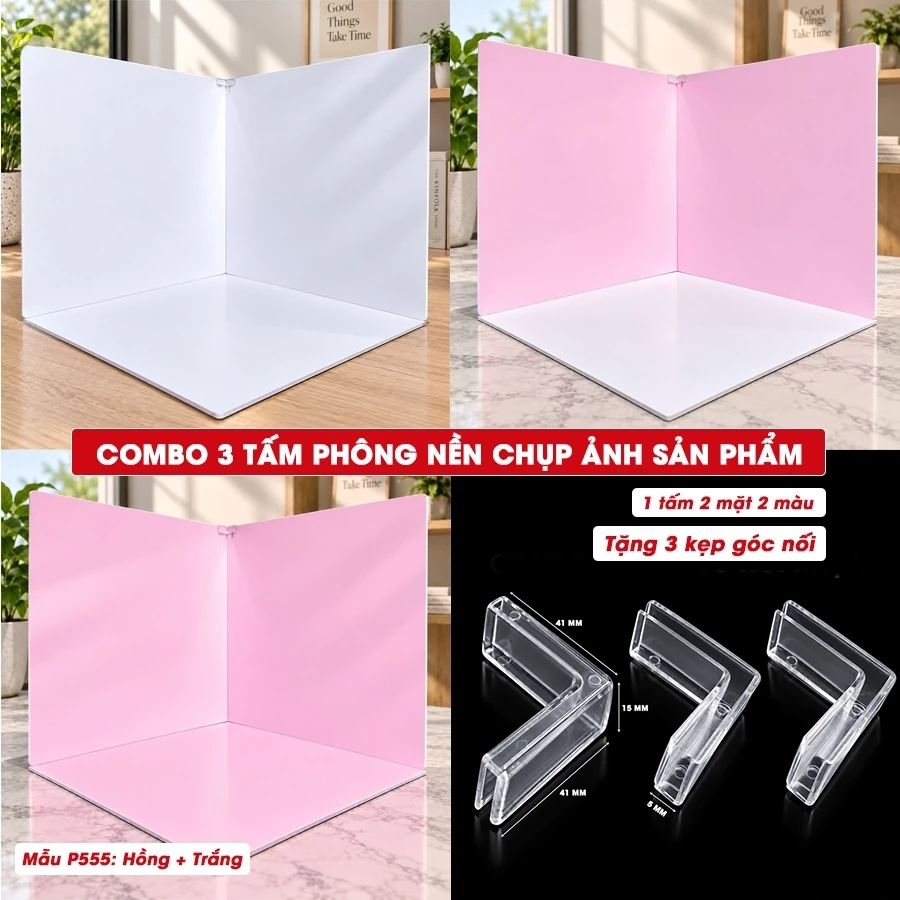 (Combo 3 Tấm) Tấm Phông Nền Chụp Ảnh Sản Phẩm Hai Mặt Kích Thước 50x50cm decor góc chụp ảnh