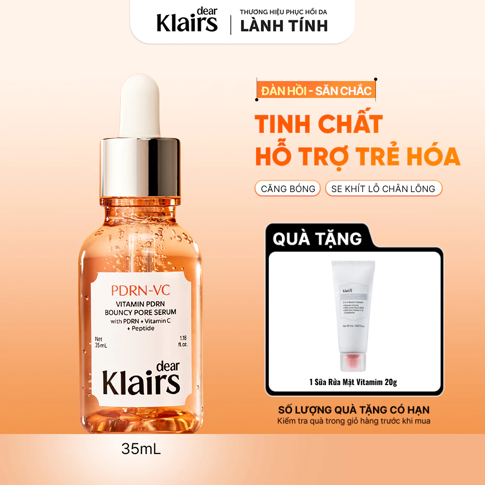 [KOL] Dear, Klairs Tinh chất Vitamin PDRN Bouncy Pore Serum 35mL