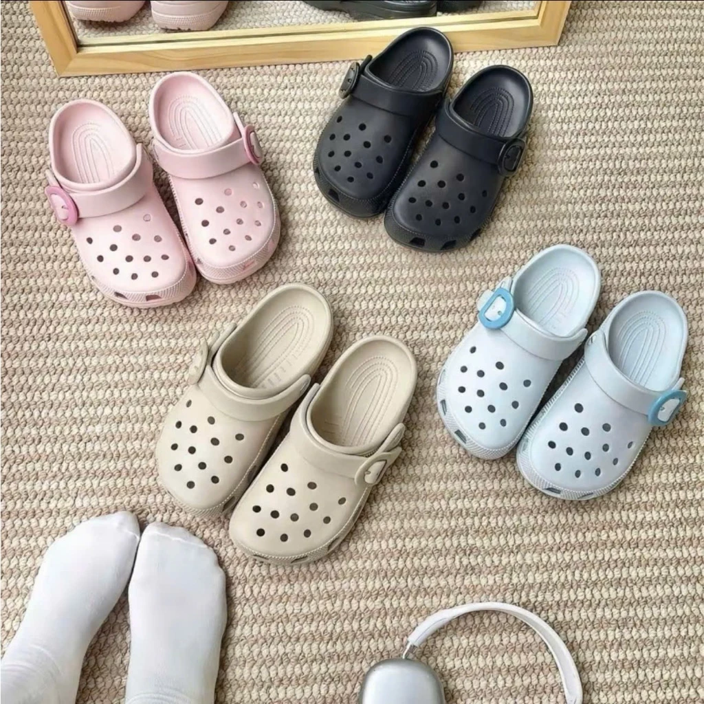 ( Chọn Charm ) Dép Buckle TA Store Có Khuy Cao 3cm Chất Liệu Eva