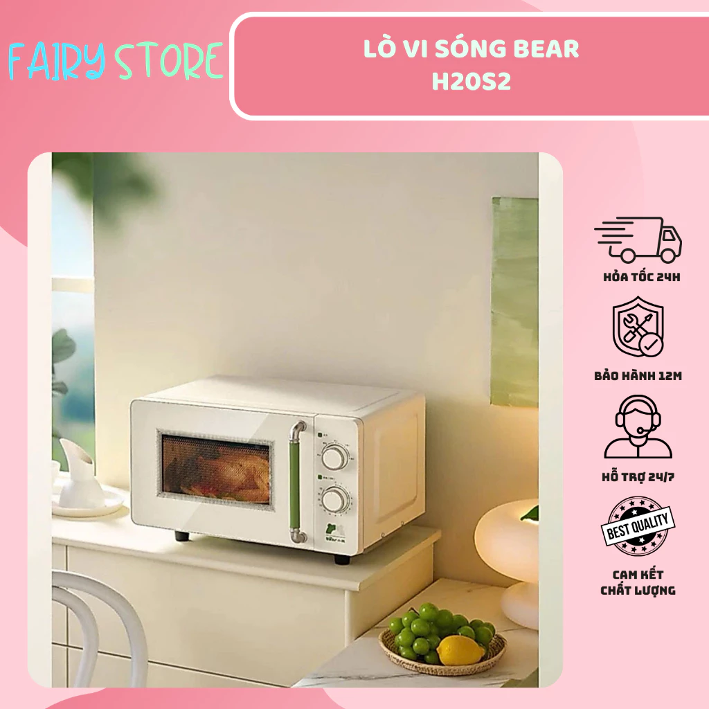 Lò Vi Sóng Bear H20S2 Công Suất 700W Dung Tích 20L - Làm Nóng Nhanh, Phù Hợp Với Mọi Gia Đình