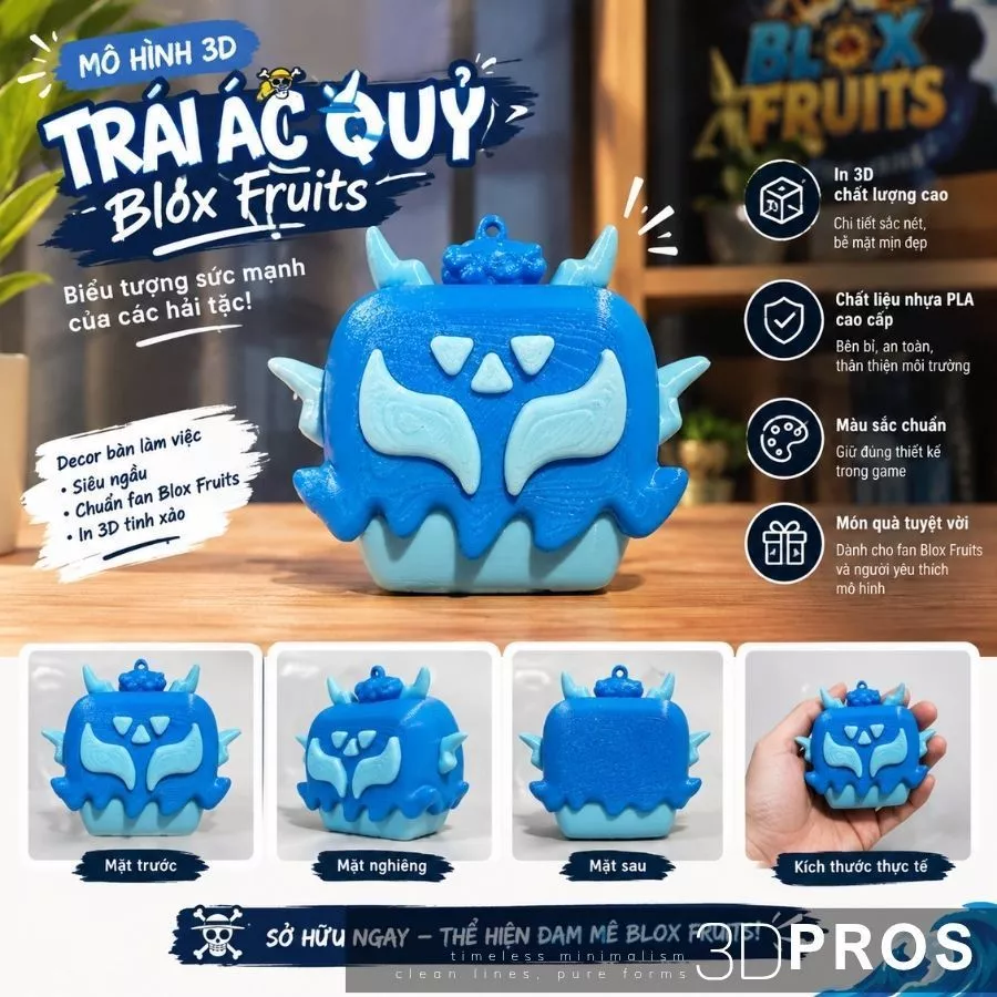 Mô Hình Trái Ác Quỷ Rumble Blox Fruits In 3D - Đồ Chơi Decor Cực Chất-3dpros
