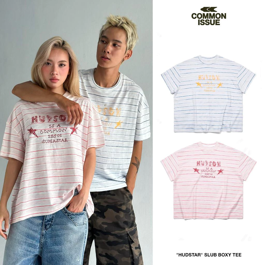 [DEAL MỞ BÁN] Áo Thun Form Boxy "HUDSTAR” Chất Vải Slub Mỏng 220gsm Unisex Nam Nữ | Common Issue