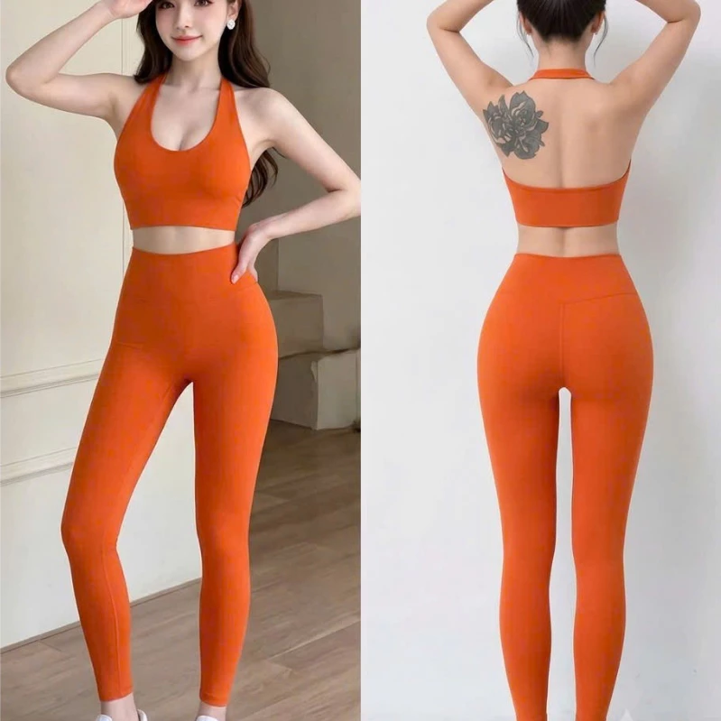 Bộ tập Gym, Yoga, Erobic cho nữ chất LuLu hàng Quảng Châu cao cấp BT907