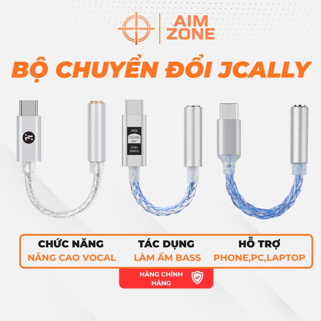 Bộ Chuyển Đổi Âm Thanh JCALLY JM12 | JM6 | JM6E | JM 6 Pro | Type C | DAC | Dongle | HÀNG CHÍNH HÃNG
