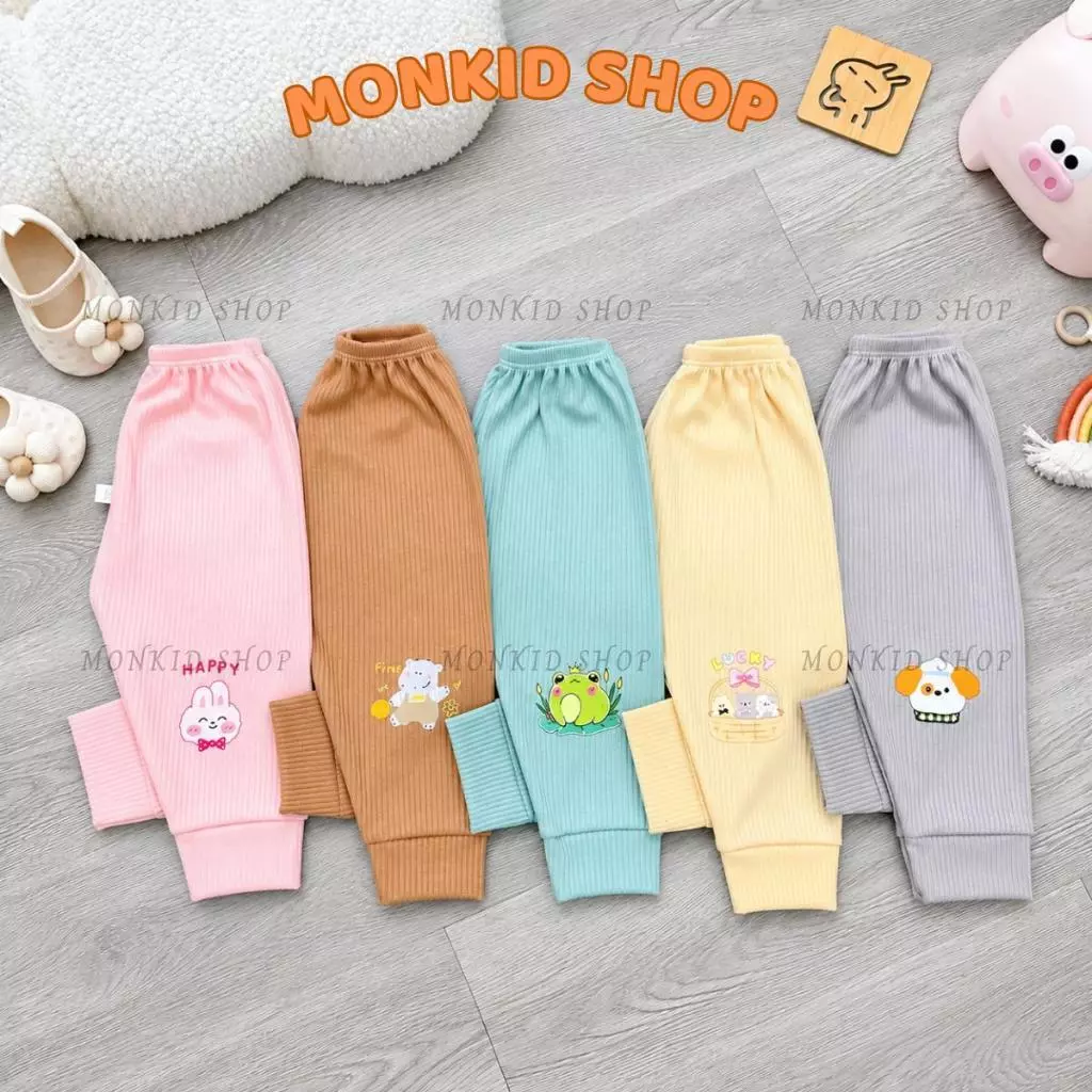 [Combo 5-10] Quần Dài Chất Thun Tăm Thu Đông Bảng Màu Cho Bé Trai, Bé Gái 3-13 Kg