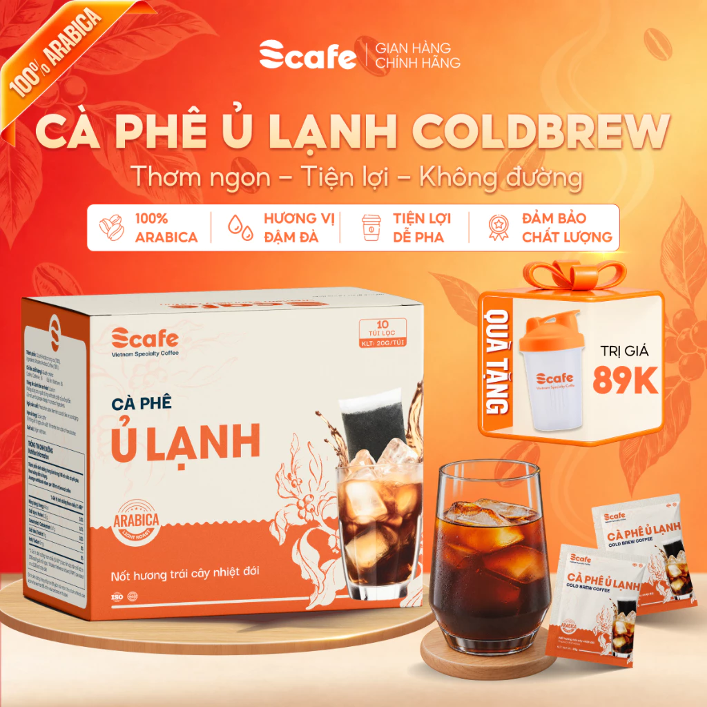 [Combo 3 Hộp] Cà Phê Ủ Lạnh ColdBrew Hương Thơm Trái Cây, Cà Phê Ủ Lạnh Tiện Lợi