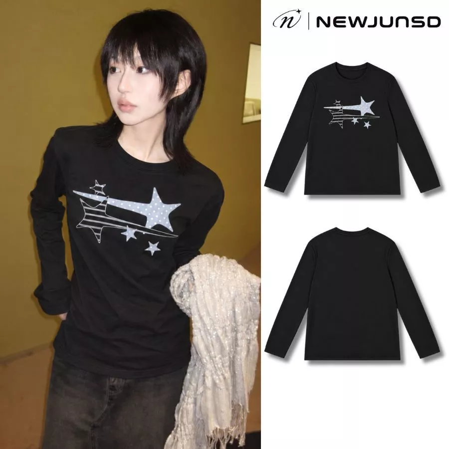 Áo Thun Tay Dài - Long Sleeve NEWJUNSD "STARTLINE" Form Rộng Cotton - 270GSM