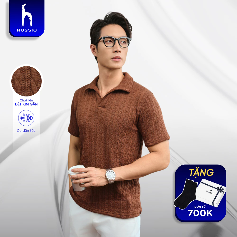 [OUTLET] Áo POLO nam LIPATY chất liệu thun gân cao cấp, bo vạt áo tôn dáng lịch lãm - HUSSIO