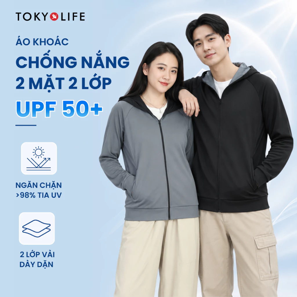 Áo Khoác Chống Nắng Chống Tia UV 2 Lớp 2 Mặt Form Unisex Nam Nữ 40005564 - TOKYOLIFE