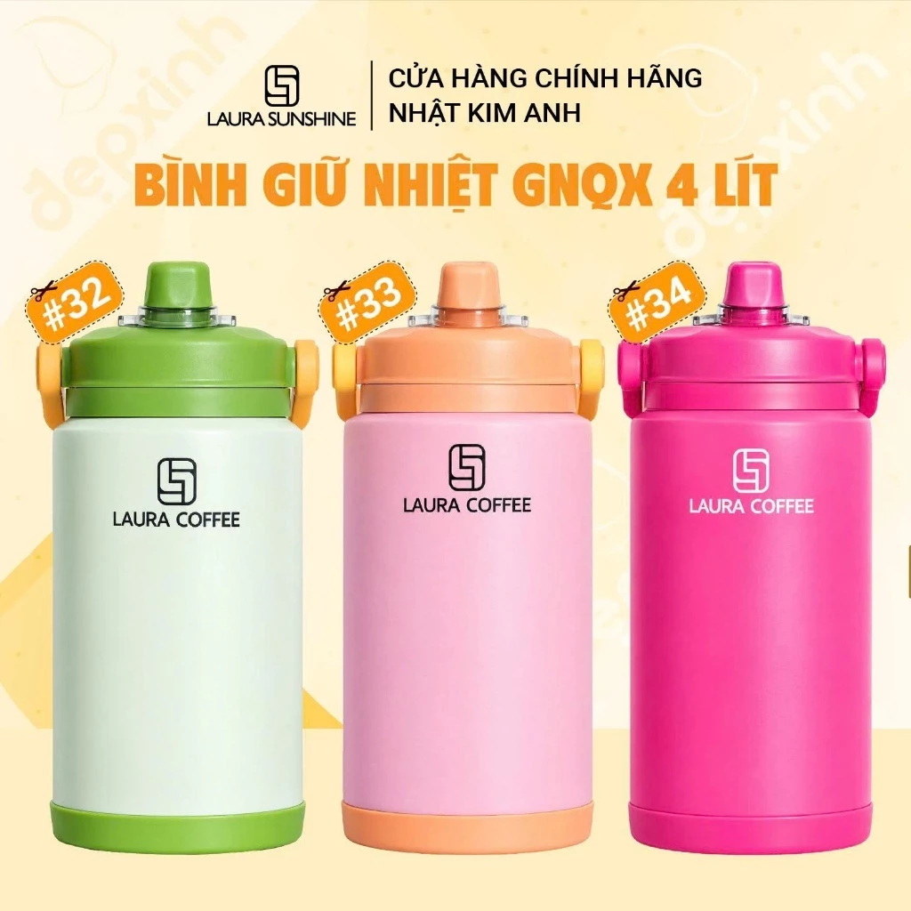 Bình giữ nhiệt quai xách Laura Coffee GNQX 4lít