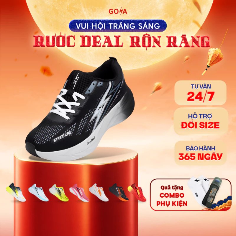 Giày Thể Thao Chạy Bộ Nam Nữ GOYA STRIDES 3 Năm 2026 6 - Siêu Nhẹ Êm, Thoáng Khí, Năng Động