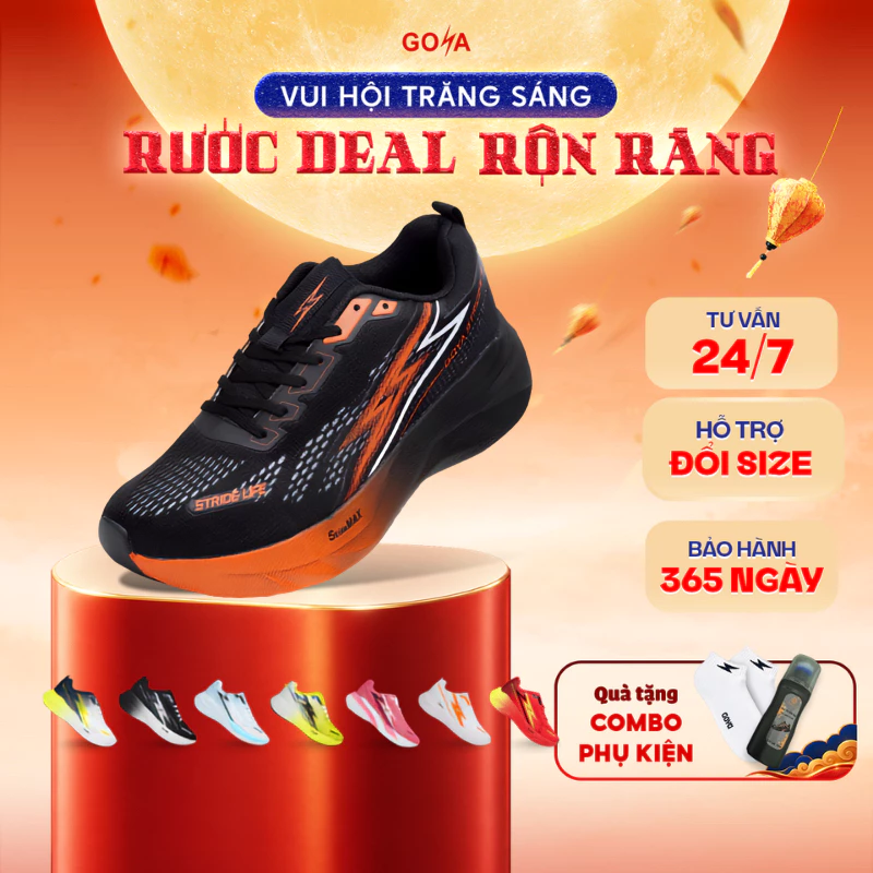 Giày Thể Thao Chạy Bộ Nam Nữ GOYA STRIDES 3 Năm 2026 -  Êm Ái Vượt Trội, Thoáng Khí