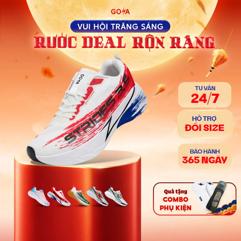 [SVIP] Giày Thể Thao Chạy Bộ Nam Nữ GOYA STRIDES 3.5 Năm 2026 2- Êm Ái Vượt Trội, Thoáng Khí