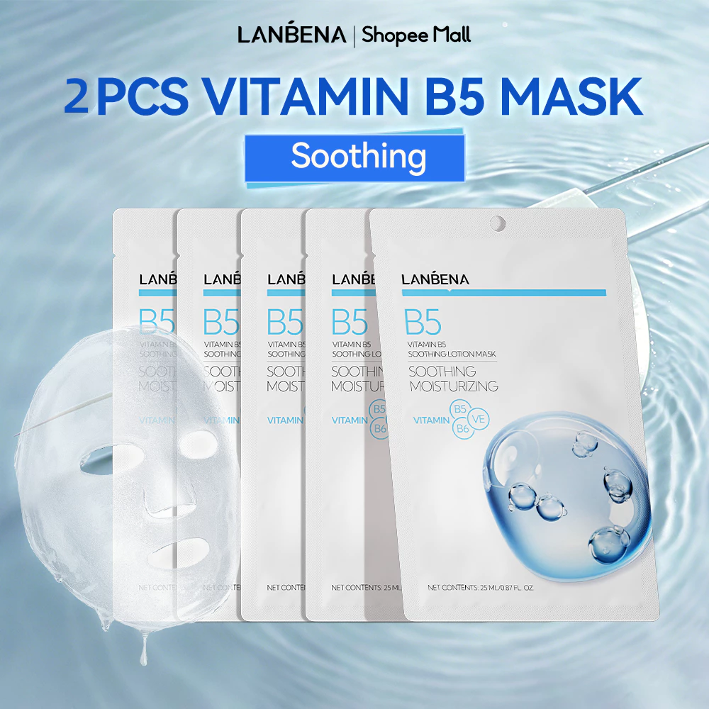 LANBENA  Mặt nạ dưỡng da Vitamin C (2 miếng) - Dưỡng ẩm,làm trắng,chống nhăn,phục hồi, nuôi dưỡng và làm mềm da Skincare