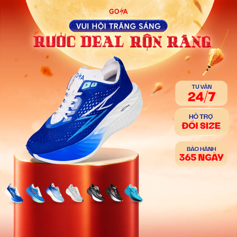 Giày Thể Thao Chạy Bộ Đế Full Carbon Nam Nữ GOYA NEO PRO Năm 2026 - Bức Tốc Mạnh Mẽ, Thoáng Khí