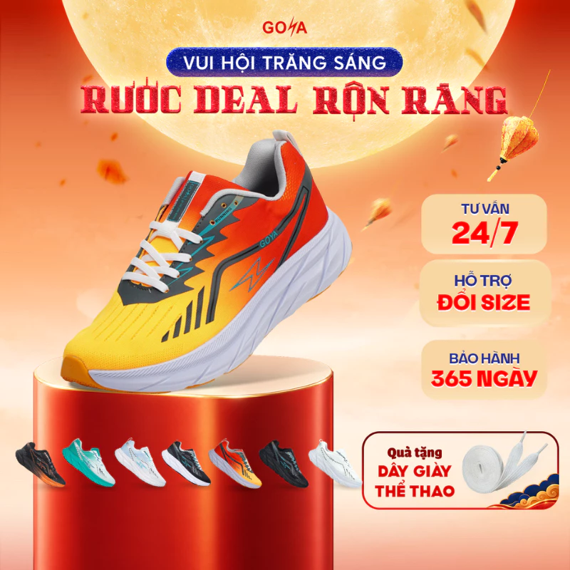 [SVIP] Giày thể thao chạy bộ nam nữ GOYA PLUS năm 2026 - Êm ái, thoáng khí, hạn chế trơn trượt