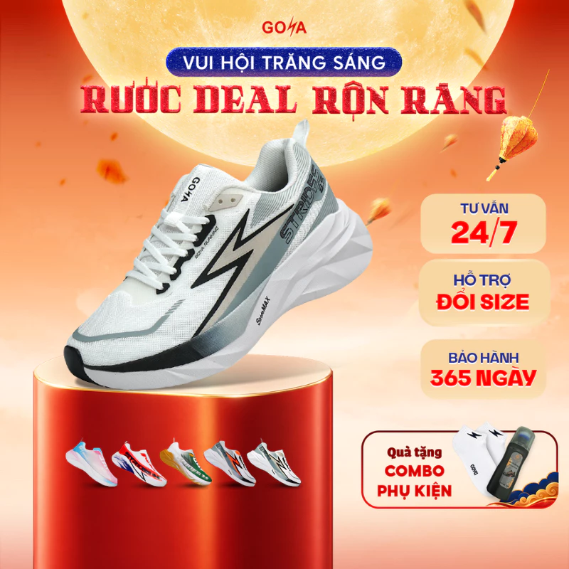 [MỚI] Giày Thể Thao Chạy Bộ Nam Nữ GOYA STRIDES 3.5 Năm 2026 -  Êm Ái Vượt Trội, Thoáng Khí 2