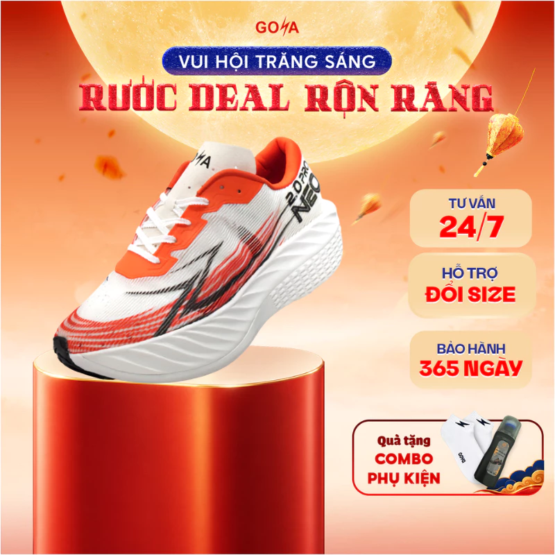 [New]Giày Chạy Bộ Full Tấm Carbon Nam Nữ GOYA NEO PRO 2.0 Năm 2026 - Phát Quang, Trợ Lực, Chống thấm