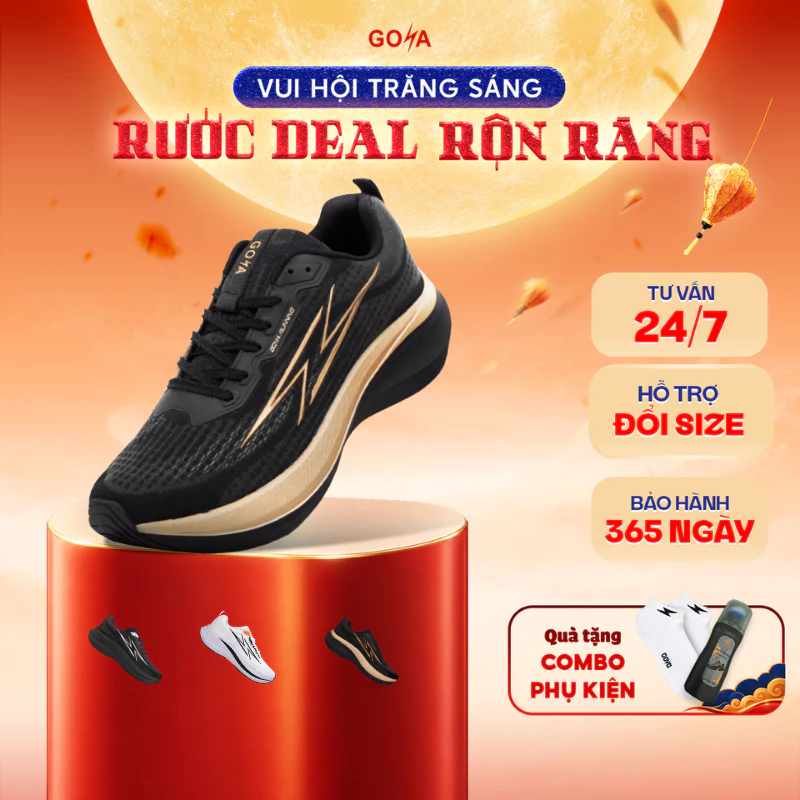 [10KM] Giày Chạy Bộ Nam Nữ GOYA NOVA – Daily Trainer Chinh Phục 10KM Đầu Tiên, Nhẹ Êm Thoáng Khí, TPU CHỐNG XOẮN