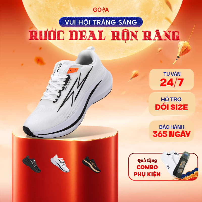 [10KM] Giày Chạy Bộ Nam Nữ GOYA NOVA – Daily Trainer Chinh Phục 10KM Đầu Tiên, Nhẹ Êm Thoáng Khí, TPU Chống Xoắn
