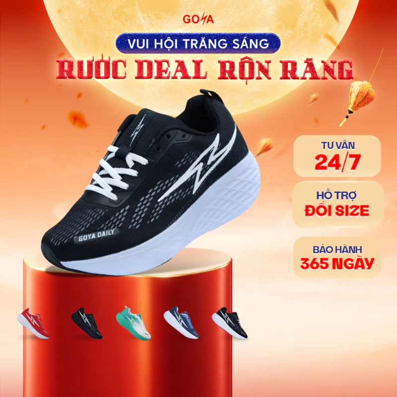 Giày Thể Thao Chạy Bộ Nam Nữ GOYA DAILY Năm 2026 - Êm Ái, Thoáng Khí, Hạn Chế Trơn Trượt