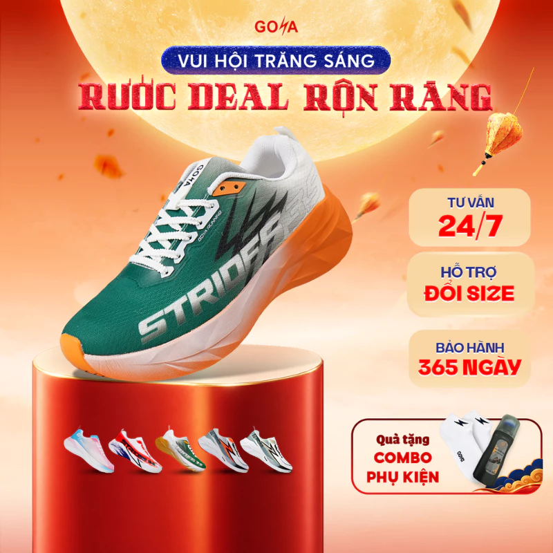 [NEW] Giày Thể Thao Chạy Bộ Thời Trang Nam Nữ GOYA STRIDES 3.5 Năm 2026 - Siêu Êm Ái, Thoáng Khí