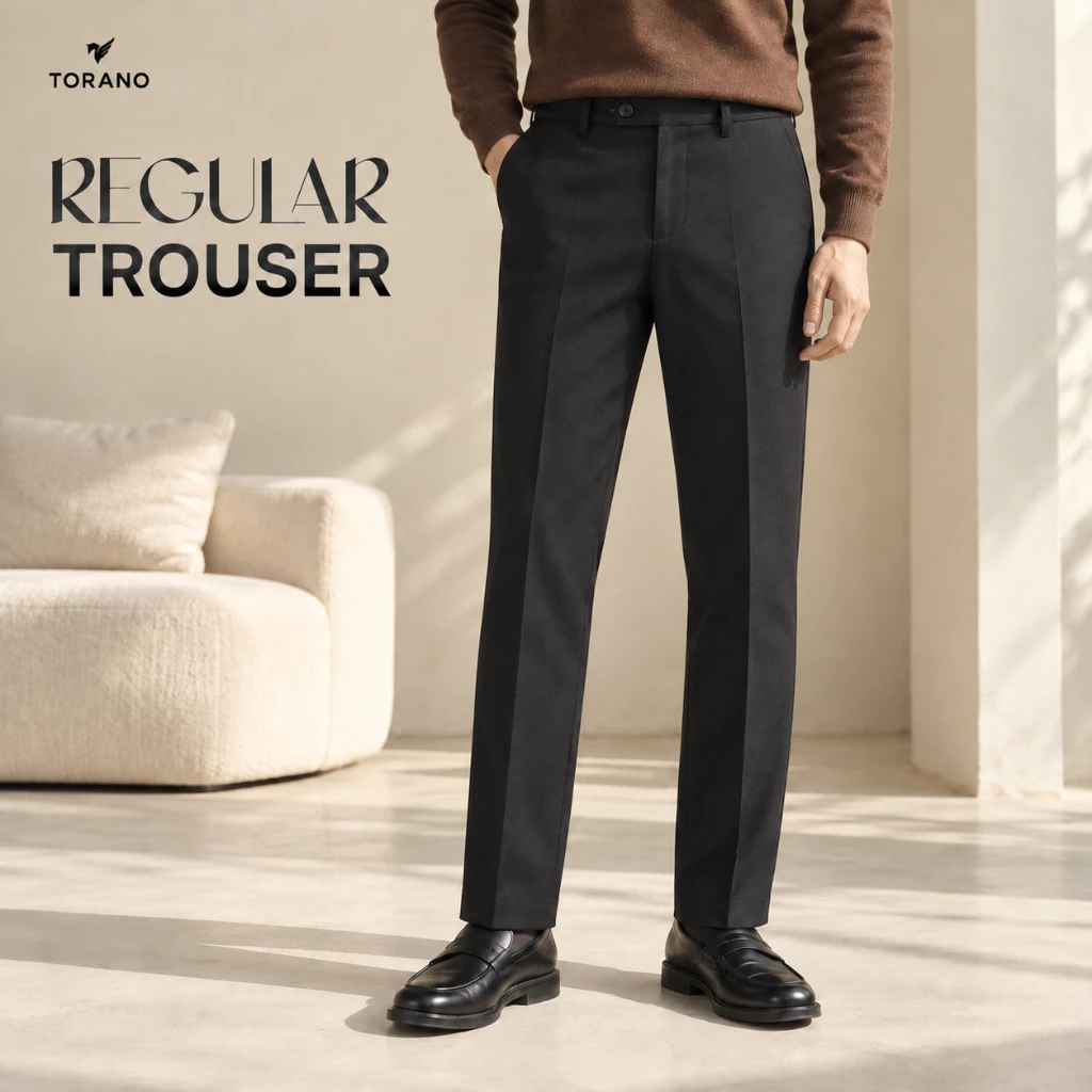 Quần âu REGULAR TROUSER TORANO regularfit trơn phom regular fit vừa vặn, tôn dáng tự nhiên GABT004