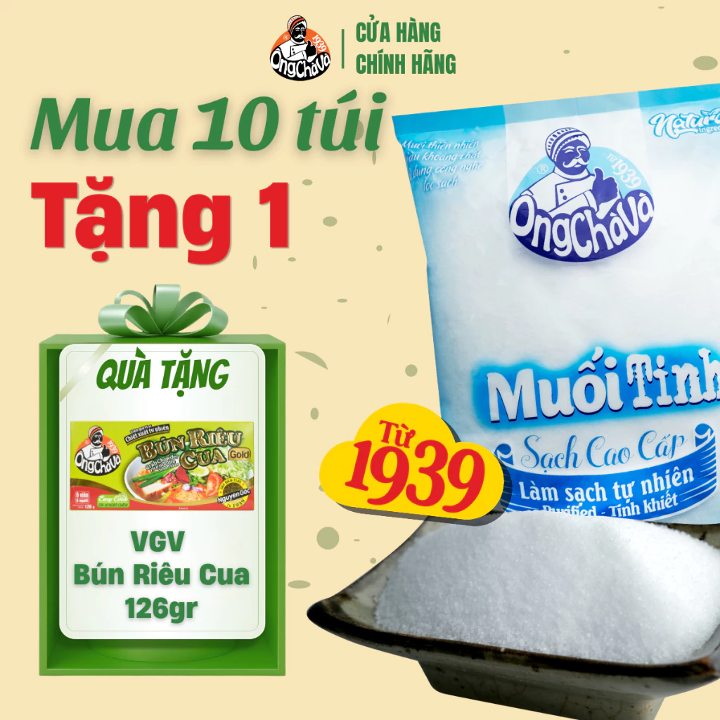 Muối Tinh Sạch Cao Cấp 450g thương hiệu Ông Chà Và – Hàng chính hãng (Refined Salt 450g)