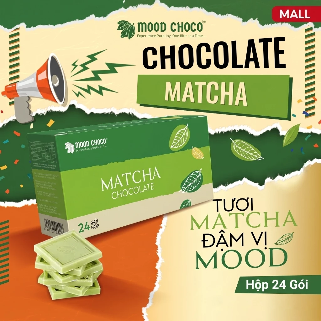 [HÀNG CHẢY] Socola Matcha Trà Xanh Nguyên Chất 120g Chocolate Cao Cấp MOOD CHOCO